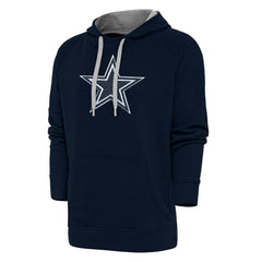 Dallas Cowboys Antigua Victory Chenille Pullover Hoodie - Navy - NFL
