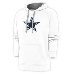 Dallas Cowboys Antigua Victory Chenille Pullover Hoodie - White - NFL