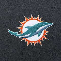 Miami Dolphins Antigua Victory Chenille Pullover Hoodie - Charcoal - NFL