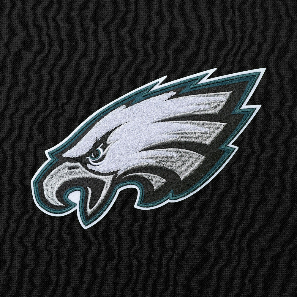 Philadelphia Eagles Antigua Victory Chenille Pullover Hoodie - Black - NFL
