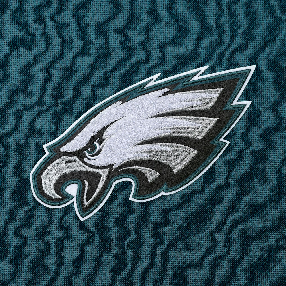 Philadelphia Eagles Antigua Victory Chenille Pullover Hoodie - Midnight Green - NFL
