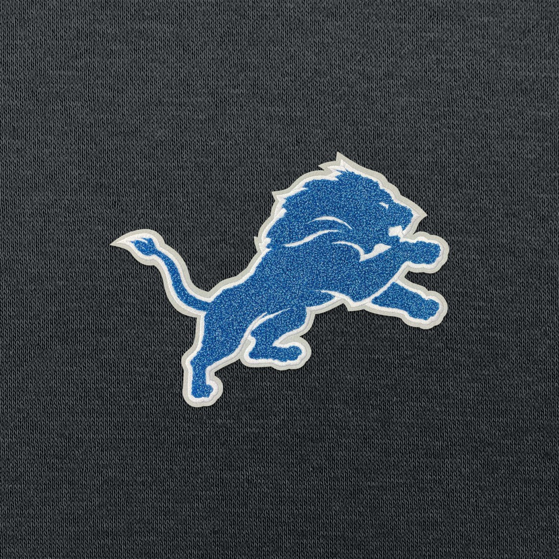 Detroit Lions Antigua Victory Chenille Pullover Hoodie - Charcoal - NFL