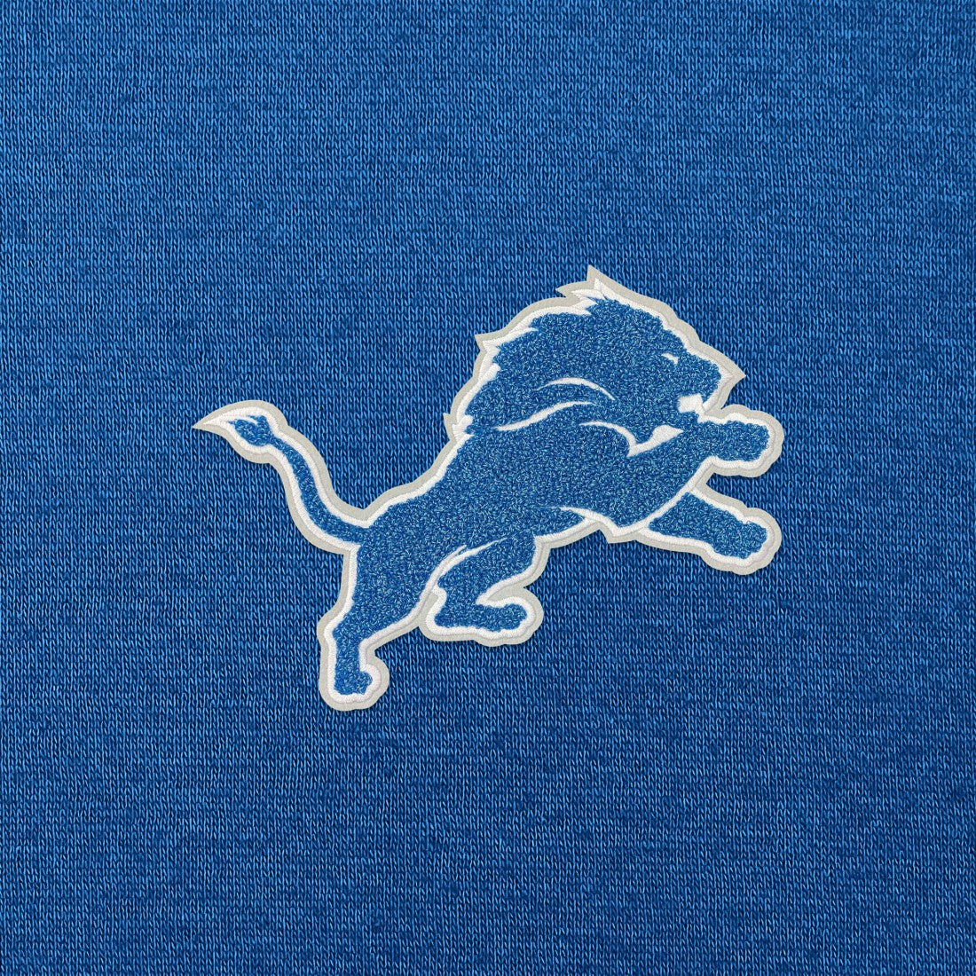 Detroit Lions Antigua Victory Chenille Pullover Hoodie - Blue - NFL