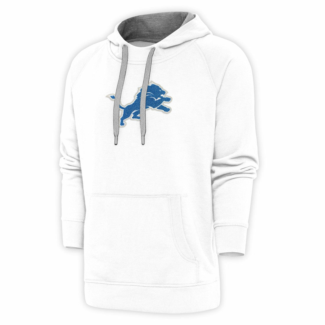 Detroit Lions Antigua Victory Chenille Pullover Hoodie - White - NFL