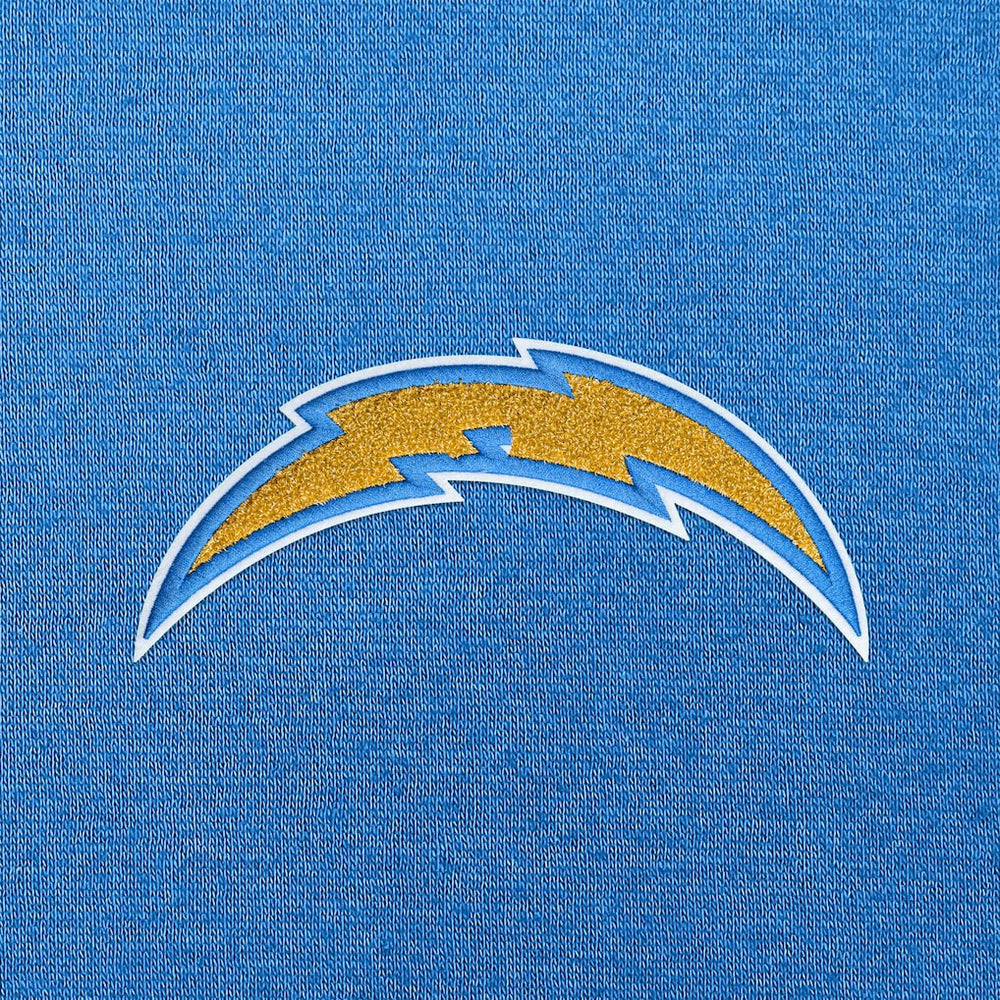 Los Angeles Chargers Antigua Victory Chenille Pullover Hoodie - Powder Blue - NFL