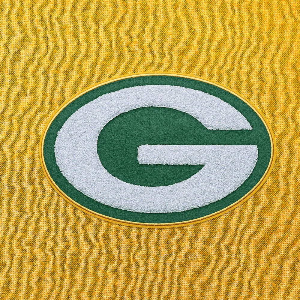 Green Bay Packers Antigua Victory Chenille Pullover Hoodie - Gold - NFL