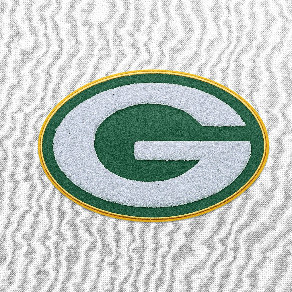 Green Bay Packers Antigua Victory Chenille Pullover Hoodie - White - NFL