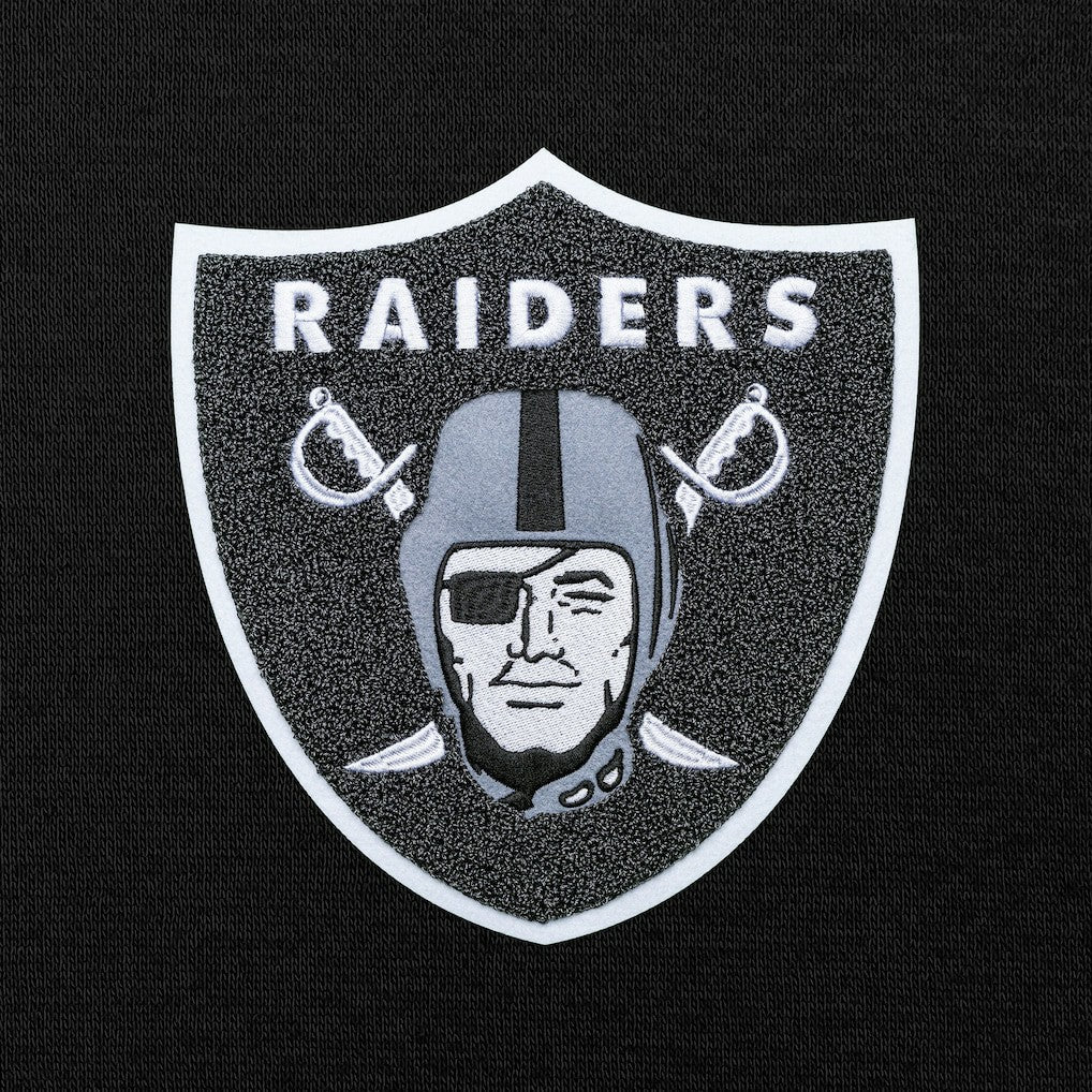 Las Vegas Raiders Antigua Victory Chenille Pullover Hoodie - Black - NFL