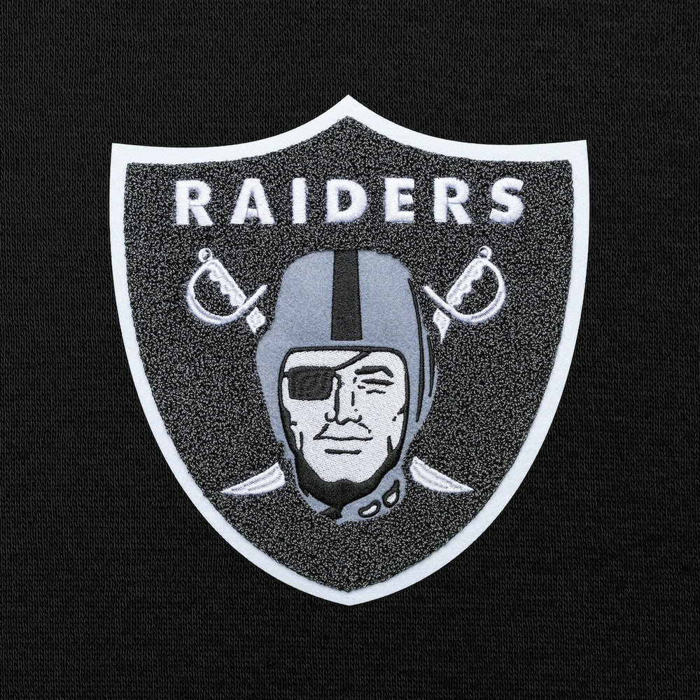 Las Vegas Raiders Antigua Victory Chenille Pullover Hoodie - Black - NFL