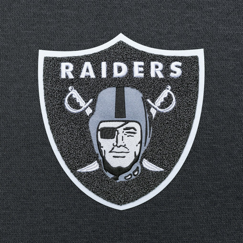 Las Vegas Raiders Antigua Victory Chenille Pullover Hoodie - Charcoal - NFL