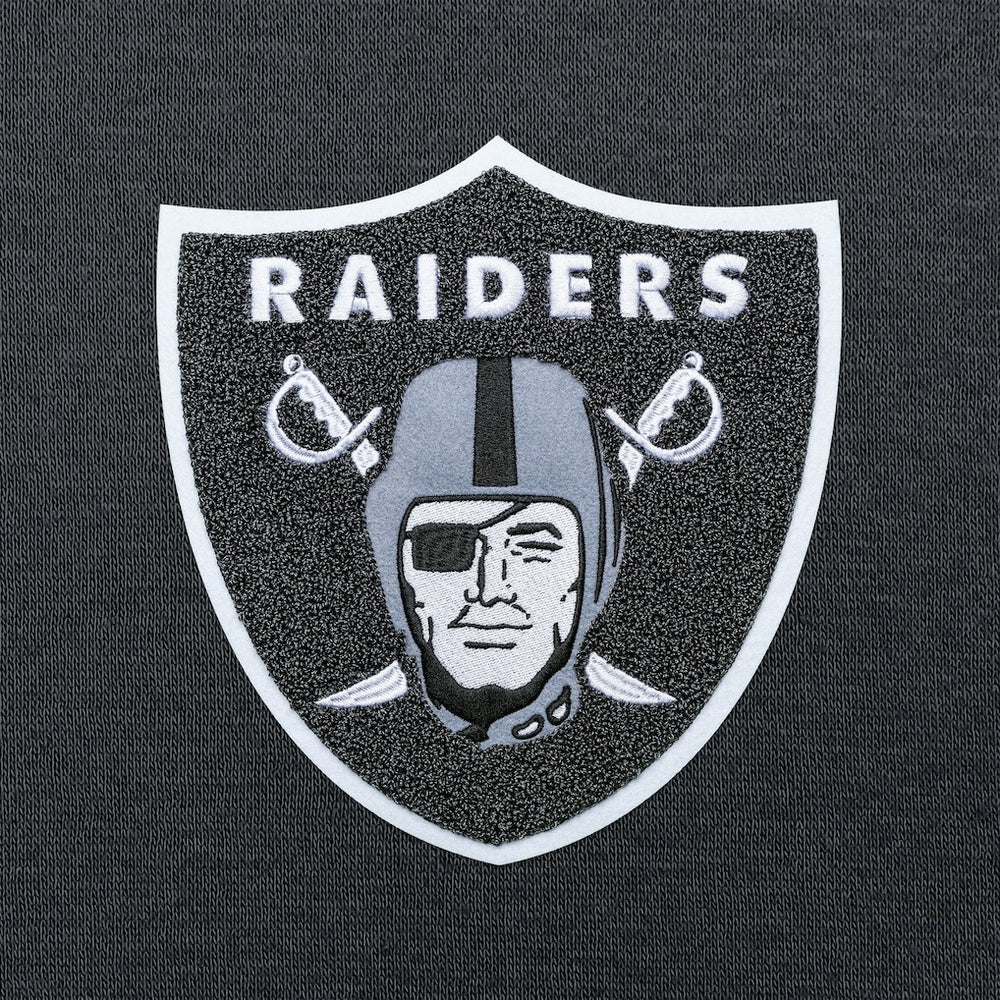 Las Vegas Raiders Antigua Victory Chenille Pullover Hoodie - Charcoal - NFL
