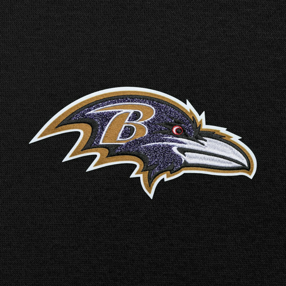 Baltimore Ravens Antigua Victory Chenille Pullover Hoodie - Black - NFL