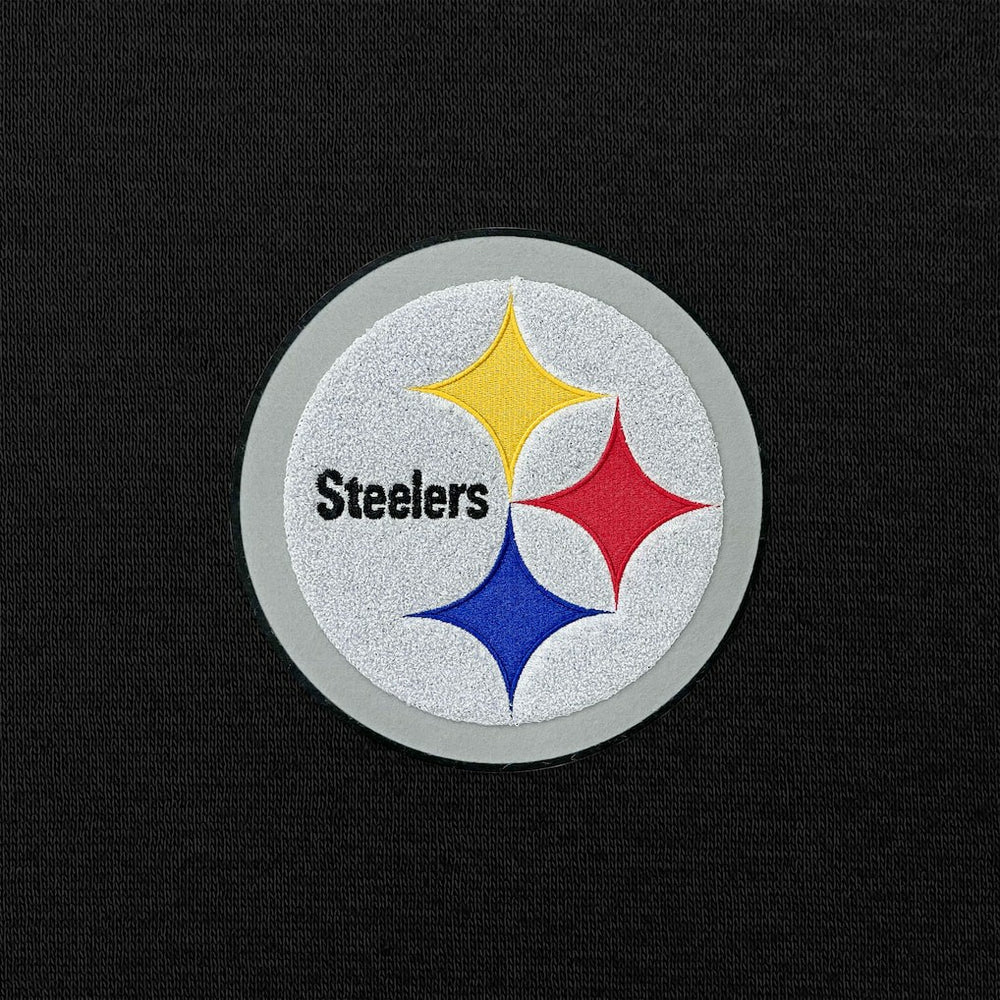 Pittsburgh Steelers Antigua Victory Chenille Pullover Hoodie - Black - NFL