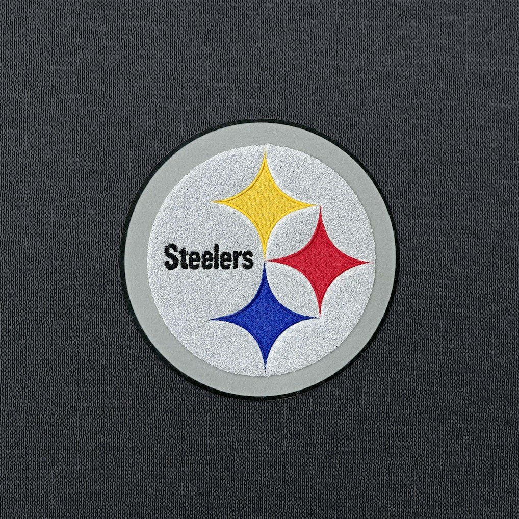 Pittsburgh Steelers Antigua Victory Chenille Pullover Hoodie - Charcoal - NFL
