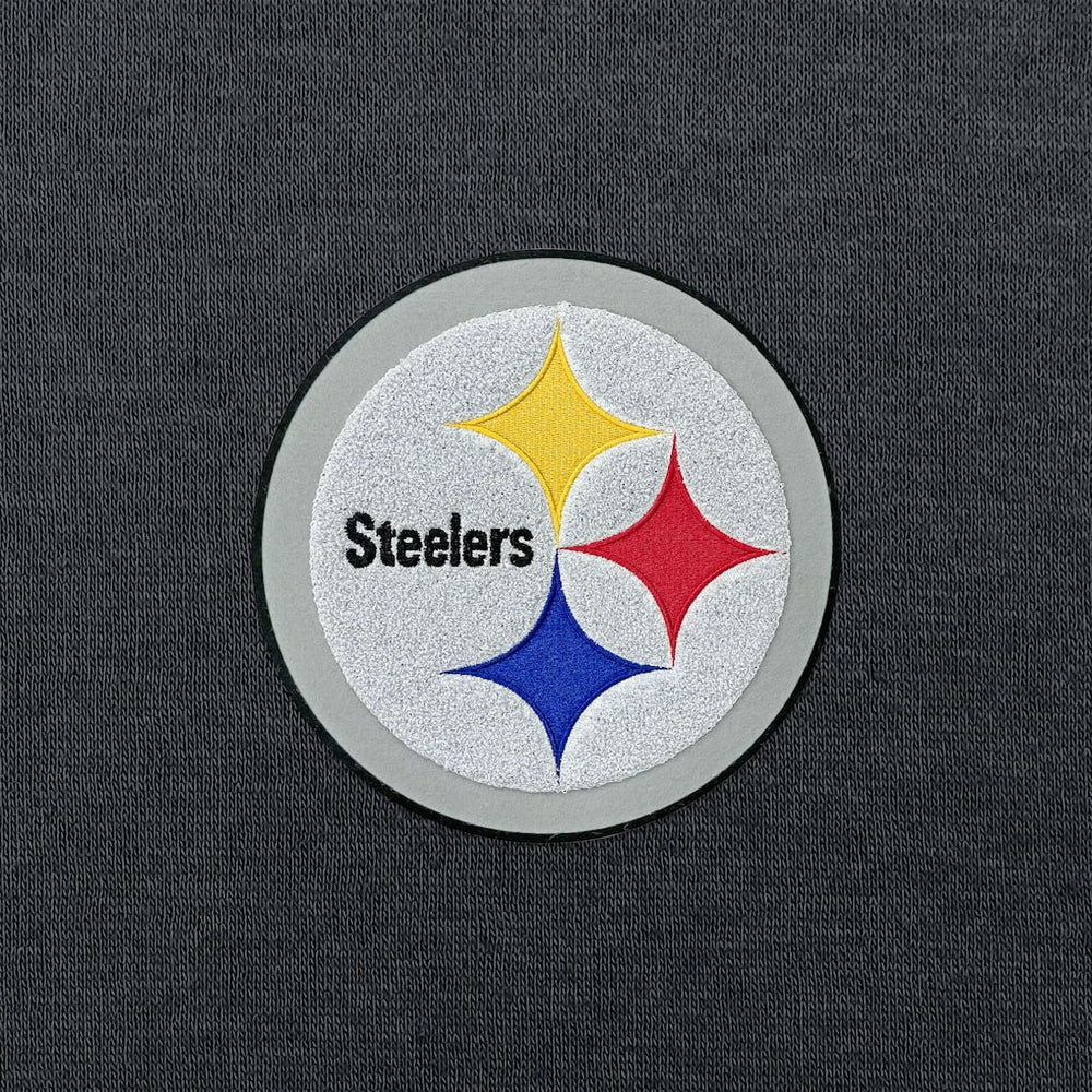 Pittsburgh Steelers Antigua Victory Chenille Pullover Hoodie - Charcoal - NFL