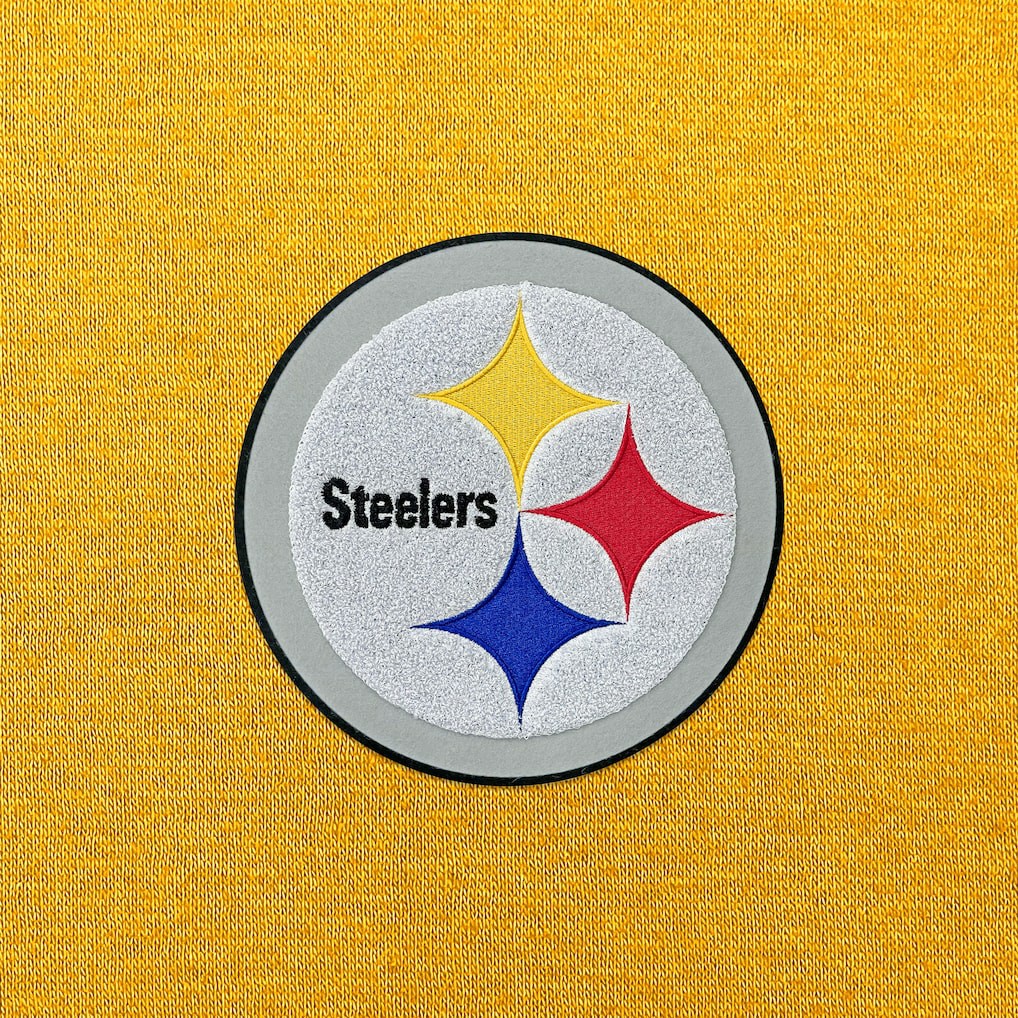 Pittsburgh Steelers Antigua Victory Chenille Pullover Hoodie - Gold - NFL