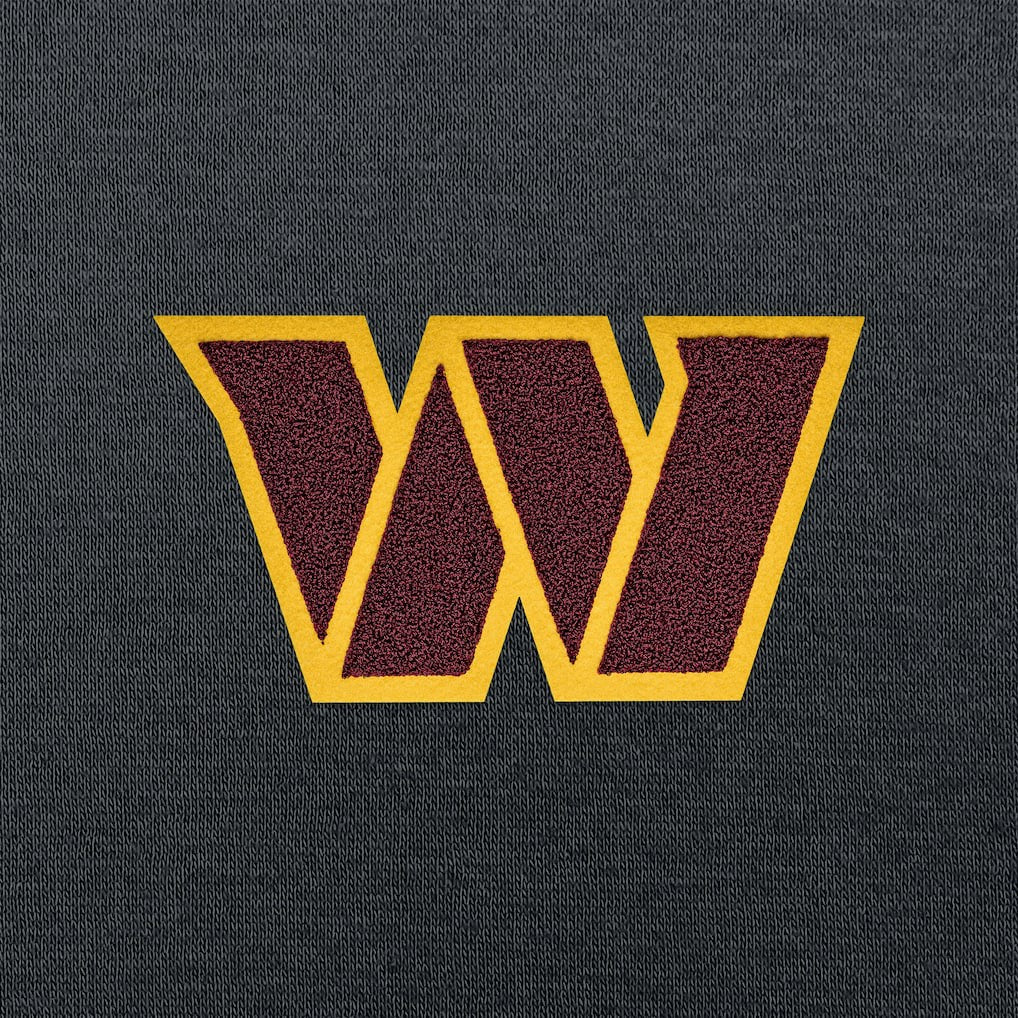 Washington Commanders Antigua Victory Chenille Pullover Hoodie - Charcoal - NFL