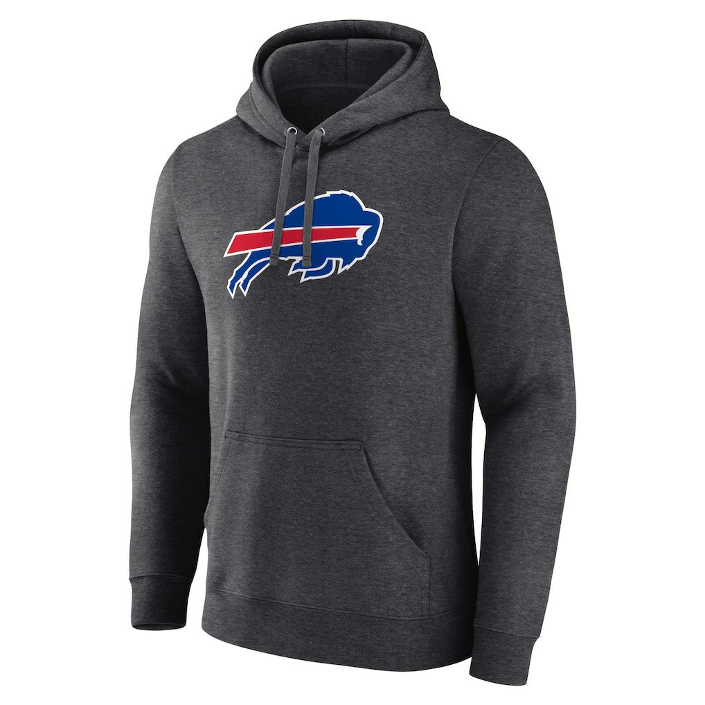 Buffalo Bills Primary Team Logo Fitted Pullover Hoodie - Charcoal - NFL