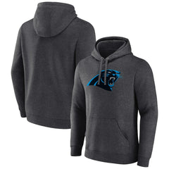 Carolina Panthers Primary Team Logo Fitted Pullover Hoodie - Charcoal - NFL