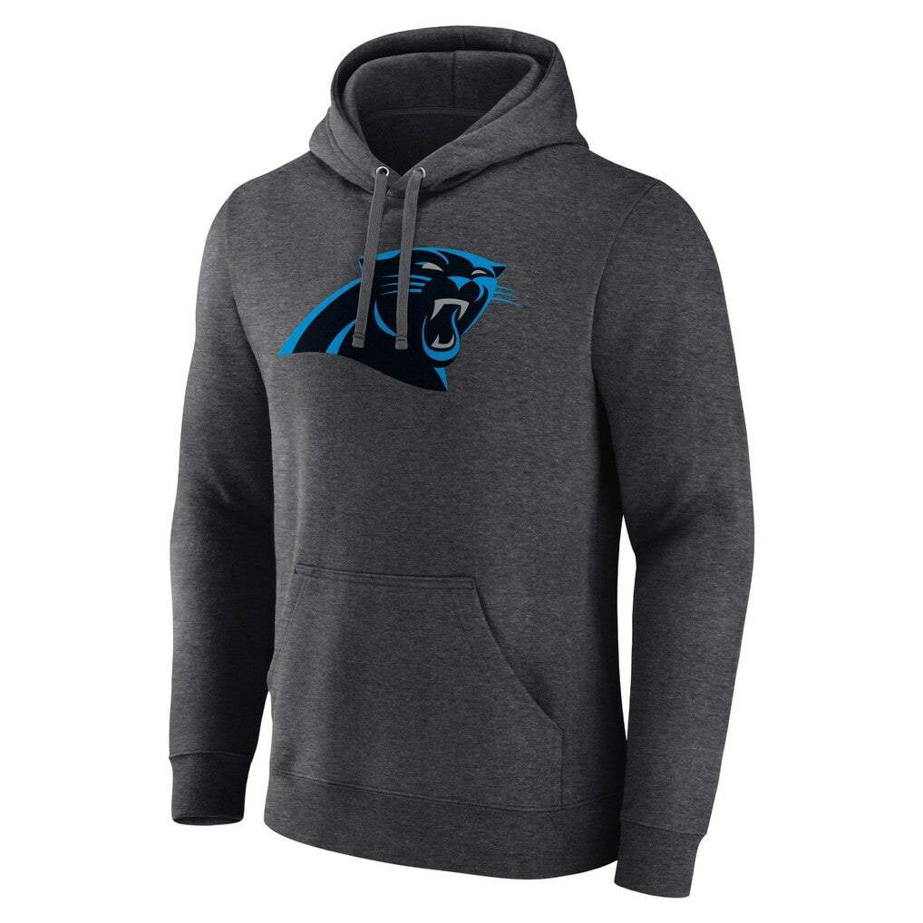 Carolina Panthers Primary Team Logo Fitted Pullover Hoodie - Charcoal - NFL