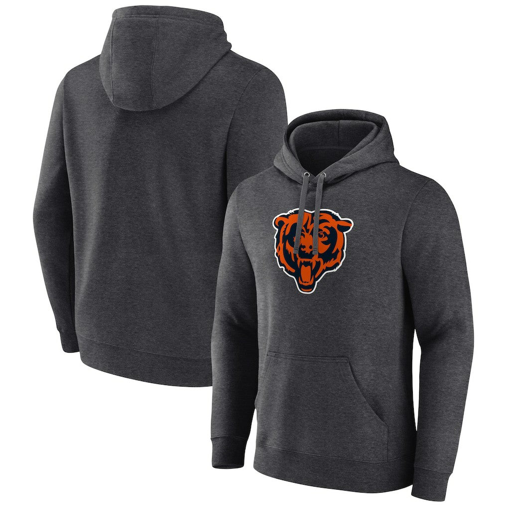 Chicago Bears Primary Team Logo Fitted Pullover Hoodie - Charcoal - NFL