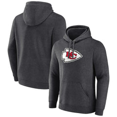 Kansas City Chiefs Primary Team Logo Fitted Pullover Hoodie - Charcoal - NFL