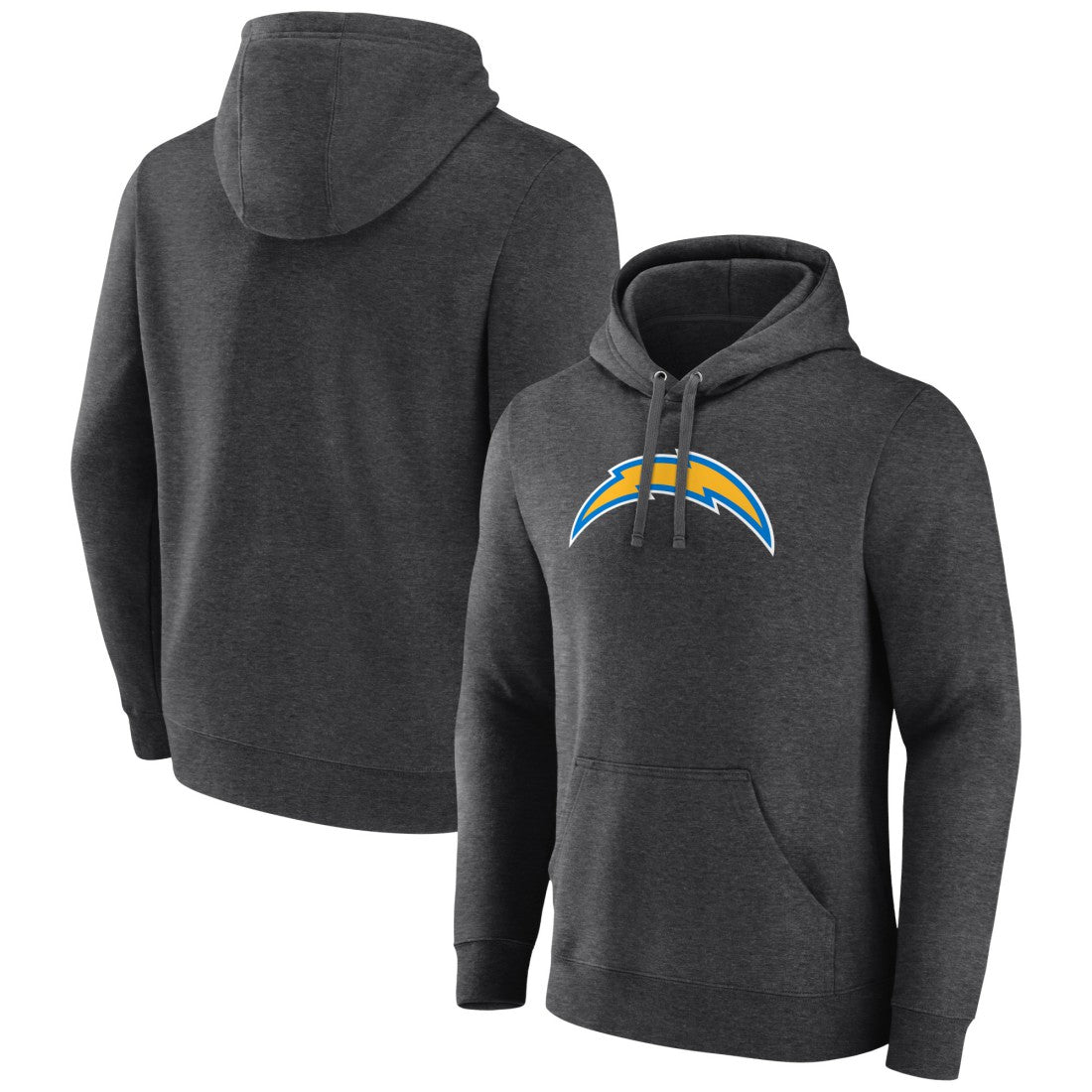 Los Angeles Chargers Primary Team Logo Fitted Pullover Hoodie - Charcoal - NFL