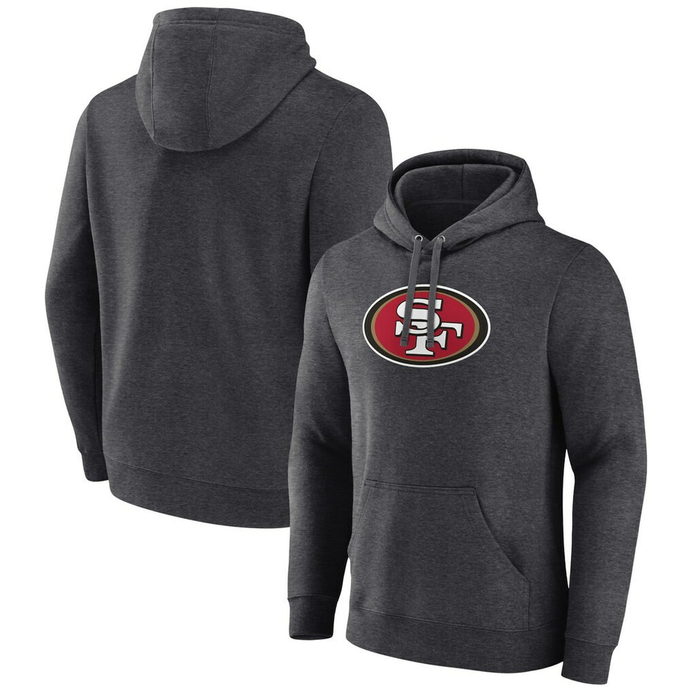 San Francisco 49ers Primary Team Logo Fitted Pullover Hoodie - Charcoal - NFL