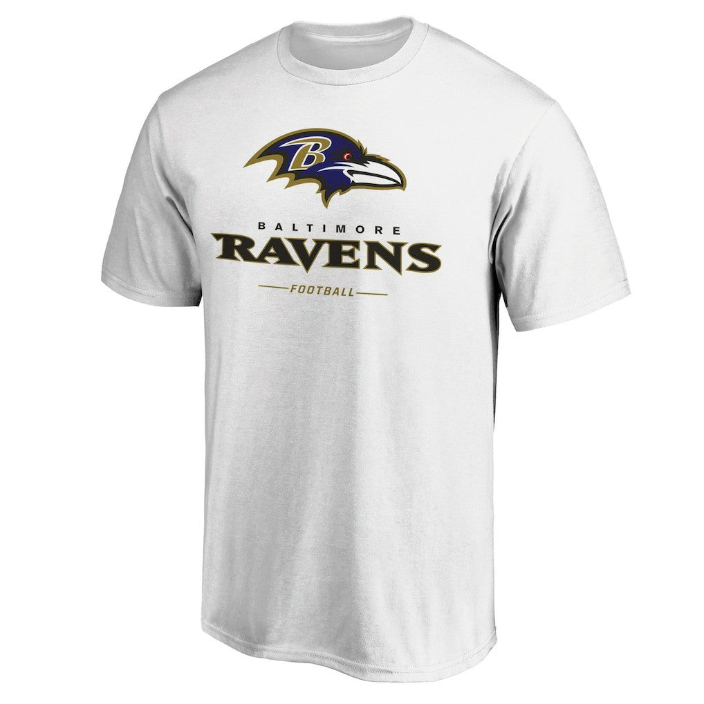Baltimore Ravens Logo Team Lockup T-Shirt - White - NFL
