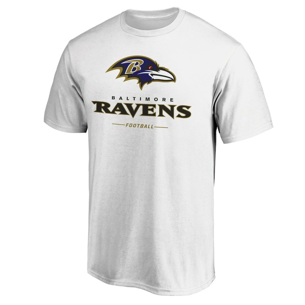 Baltimore Ravens Logo Team Lockup T-Shirt - White - NFL