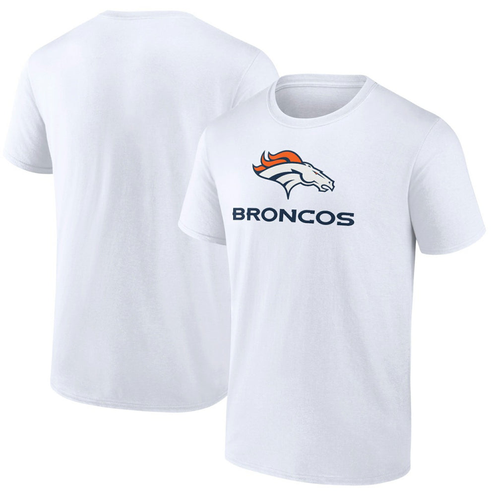 Denver Broncos Logo Team Lockup T-Shirt - White - NFL