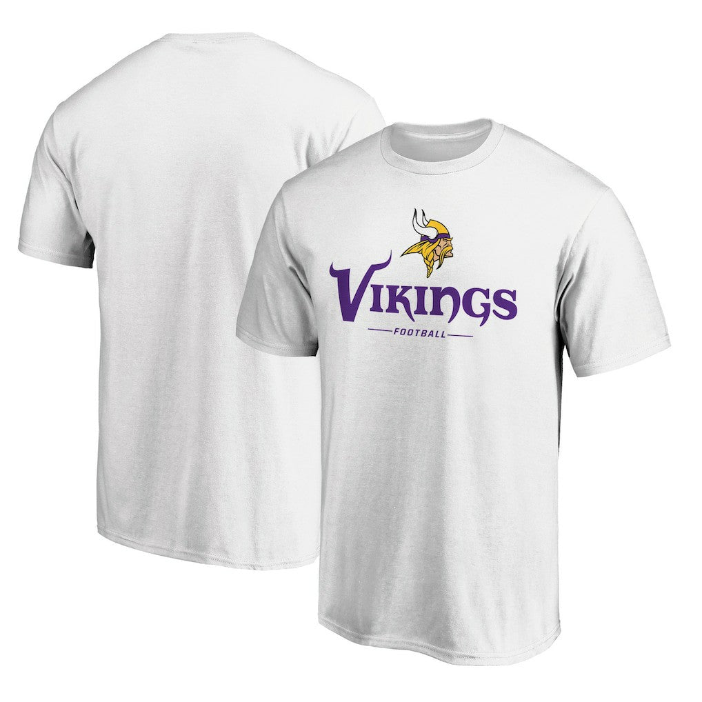 Minnesota Vikings Logo Team Lockup T-Shirt - White - NFL