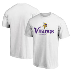 Minnesota Vikings Logo Team Lockup T-Shirt - White - NFL