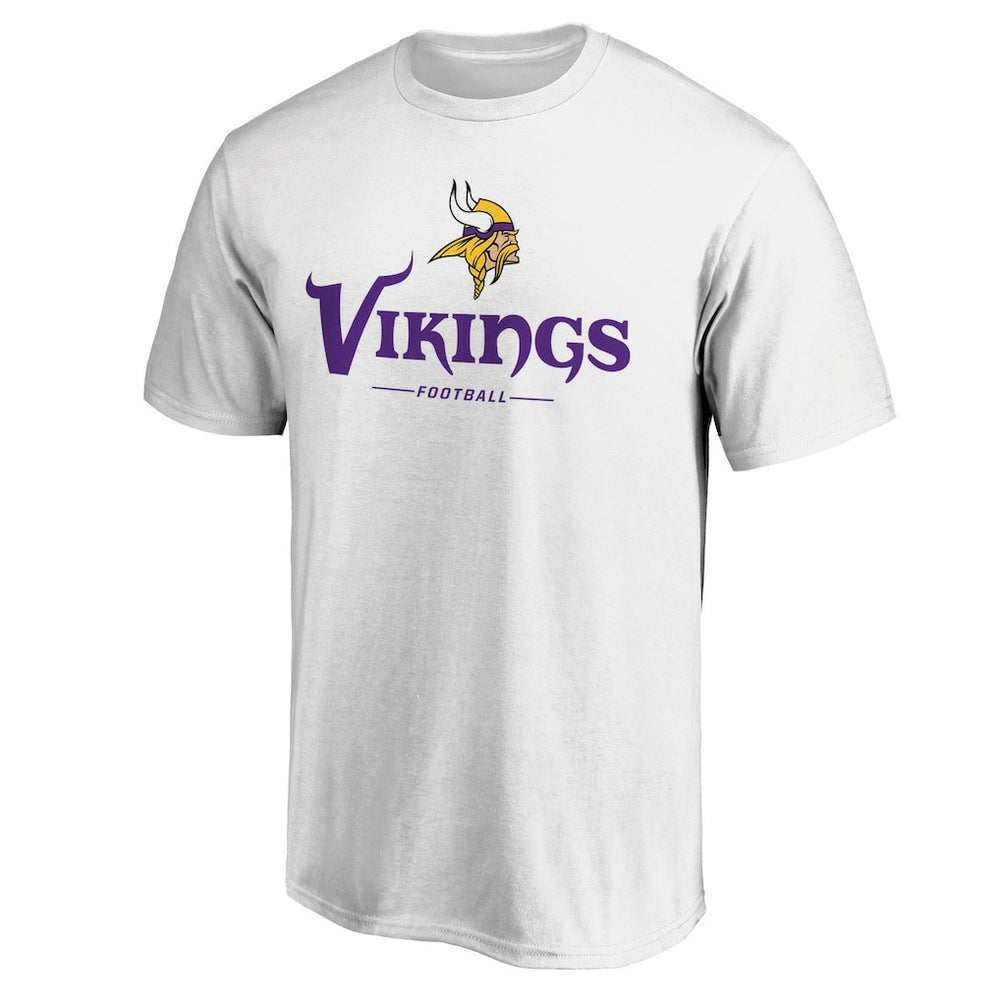 Minnesota Vikings Logo Team Lockup T-Shirt - White - NFL