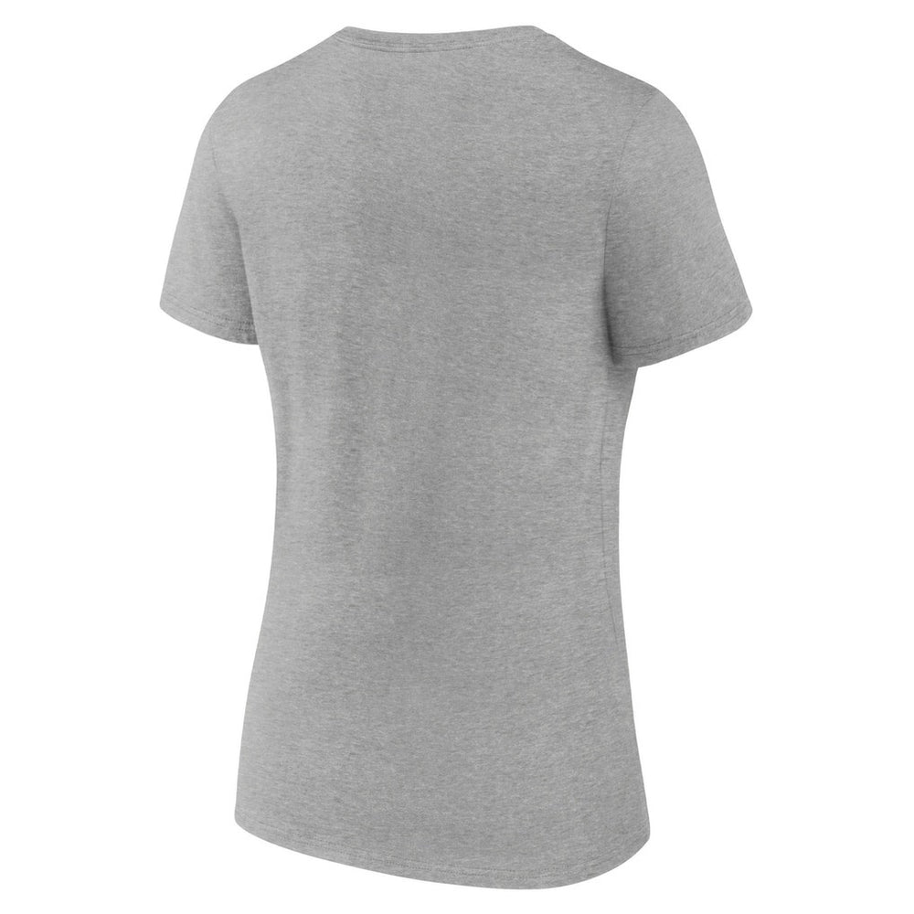 Buffalo Bills Women's Logo Team Lockup V-Neck T-Shirt - Gray - NFL