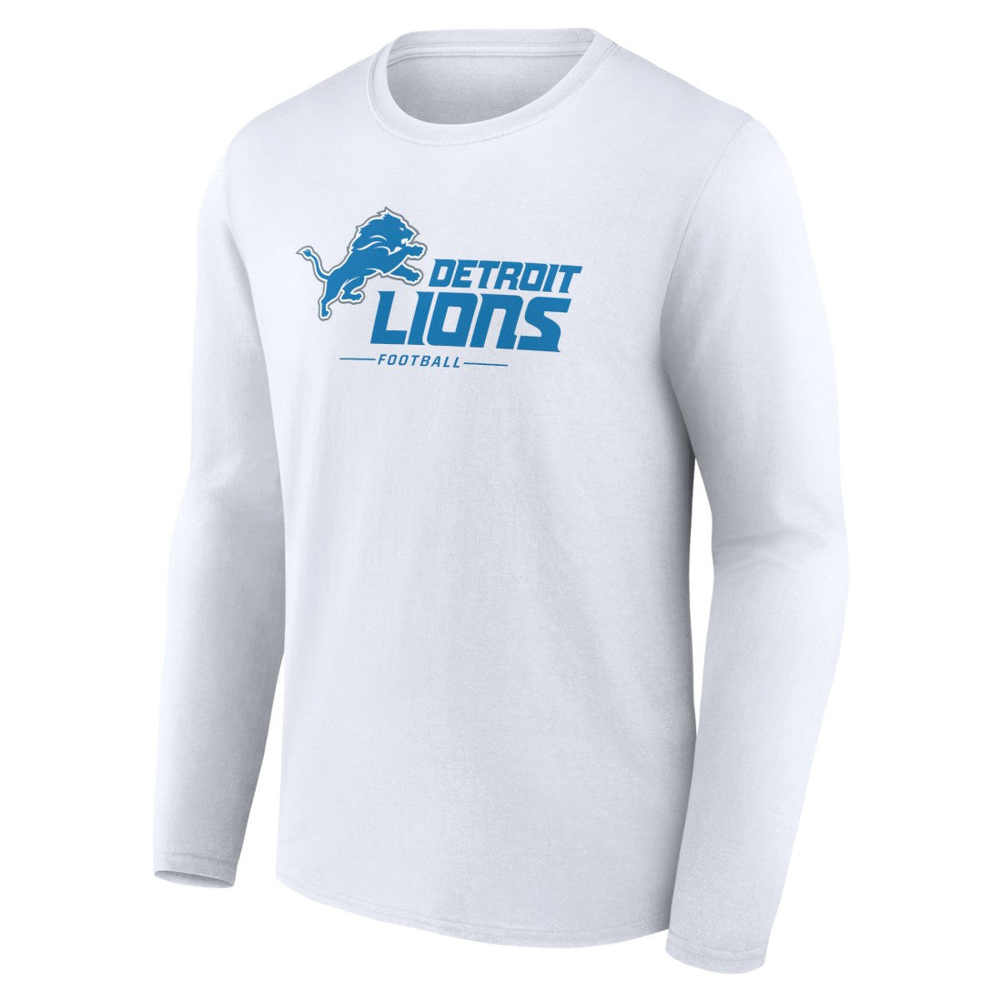 Detroit Lions Logo Team Lockup Long Sleeve T-Shirt - White - NFL
