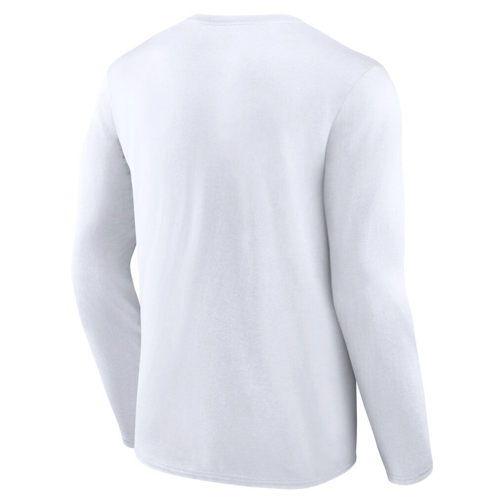 New Orleans Saints Logo Team Lockup Long Sleeve T-Shirt - White - NFL