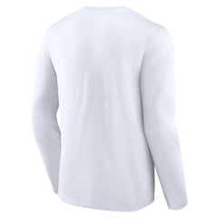 New Orleans Saints Logo Team Lockup Long Sleeve T-Shirt - White - NFL