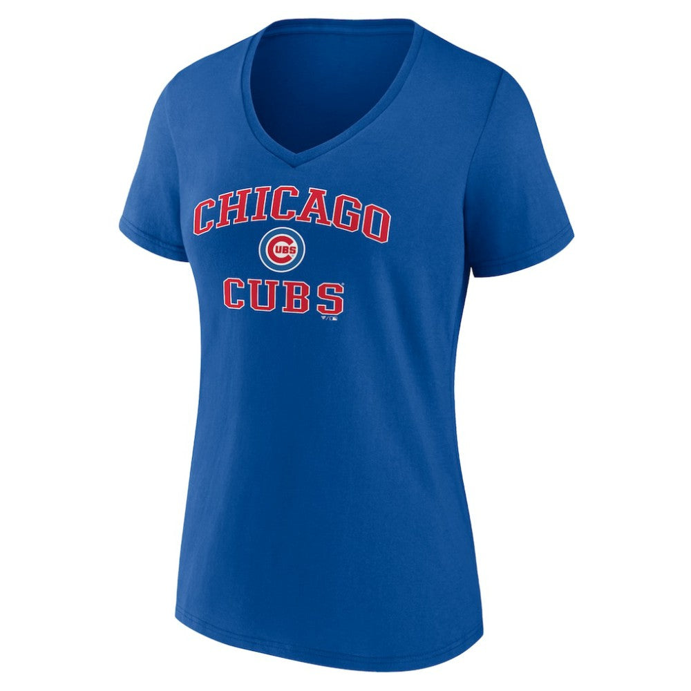 Chicago Cubs Women's Heart and Soul V-Neck T-Shirt Outlet