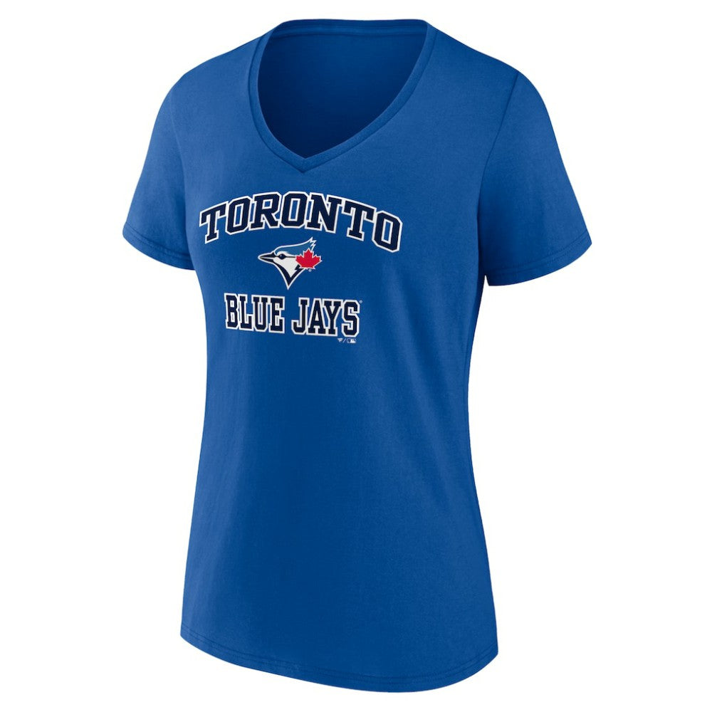 Toronto Blue Jays Women's Heart and Soul V-Neck T-Shirt Discount
