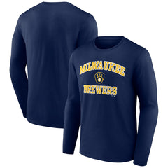 Milwaukee Brewers Heart and Soul Long Sleeve T-Shirt Outlet