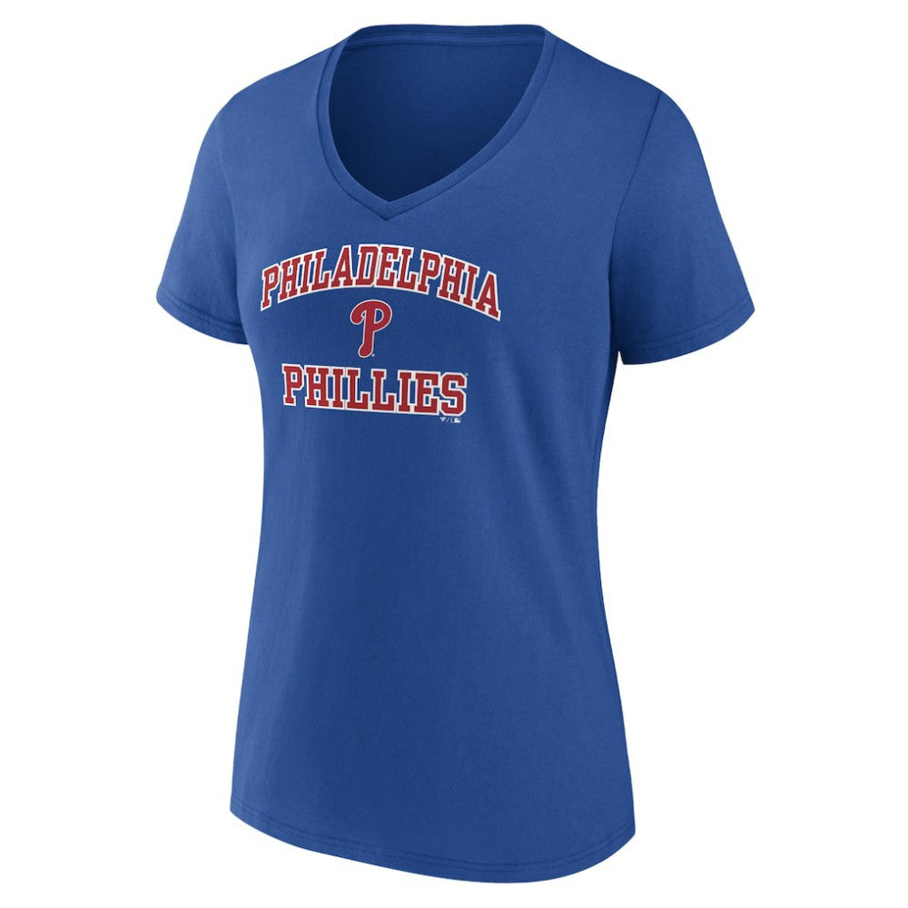 Philadelphia Phillies Women's Heart and Soul V-Neck T-Shirt for sale