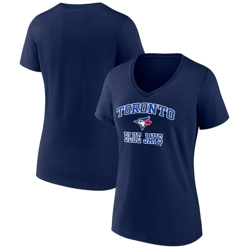Toronto Blue Jays Women's Heart and Soul V-Neck T-Shirt Sale