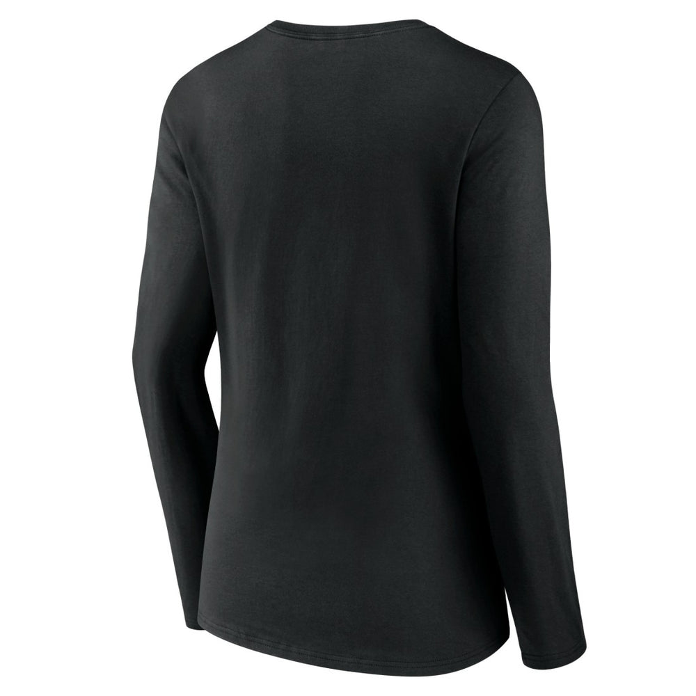 Jacksonville Jaguars Women's Logo Team Lockup Long Sleeve V-Neck T-Shirt - Black - NFL