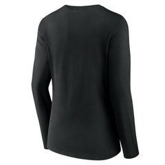 Jacksonville Jaguars Women's Logo Team Lockup Long Sleeve V-Neck T-Shirt - Black - NFL
