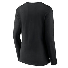 Washington Commanders Women's Logo Team Lockup Long Sleeve V-Neck T-Shirt - Black - NFL