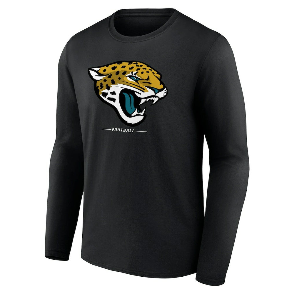 Jacksonville Jaguars Logo Team Lockup Long Sleeve T-Shirt - Black - NFL