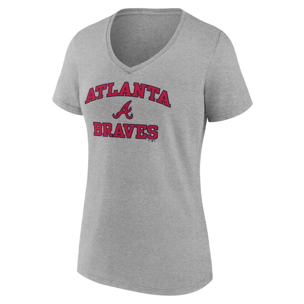 Atlanta Braves Women's Heart and Soul V-Neck T-Shirt Discount