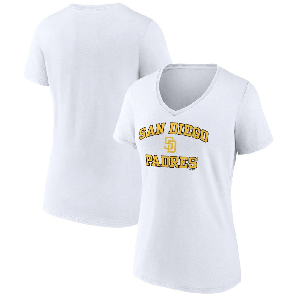 San Diego Padres Women's Heart and Soul V-Neck T-Shirt Discount