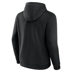Minnesota Vikings Primary Logo Team Lockup Fitted Pullover Hoodie - Black - NFL